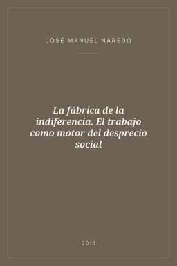 Portada de La fábrica de la indiferencia. El trabajo como motor del desprecio social