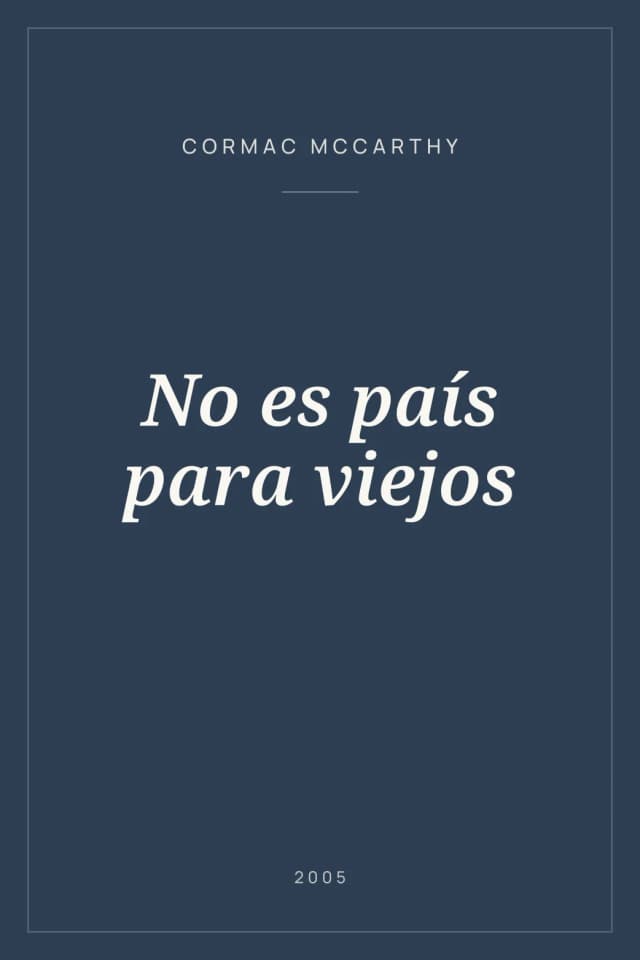 Portada de No es país para viejos