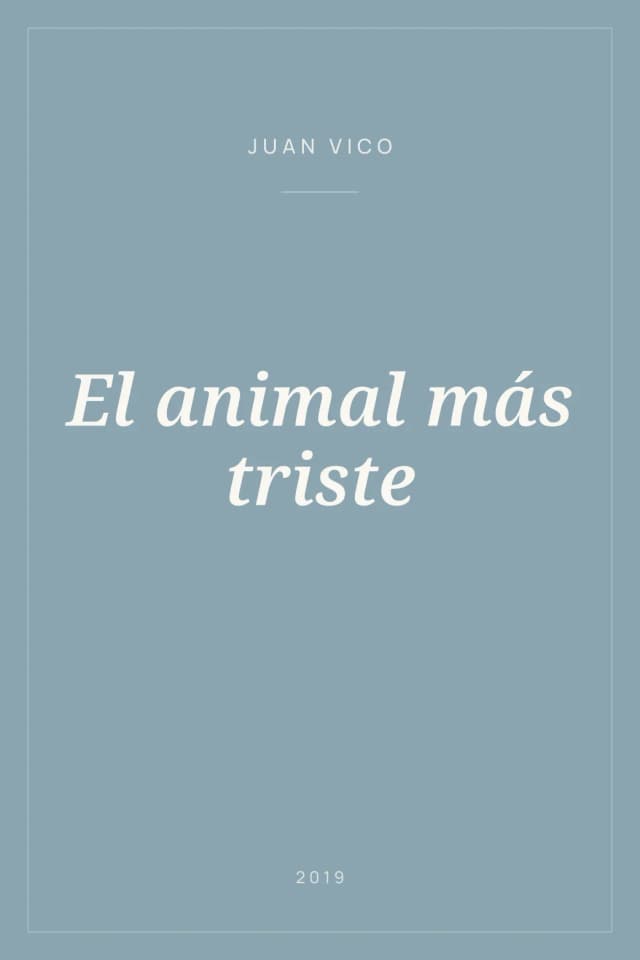 Portada de El animal más triste