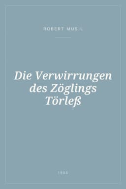 Portada de Die Verwirrungen des Zöglings Törleß