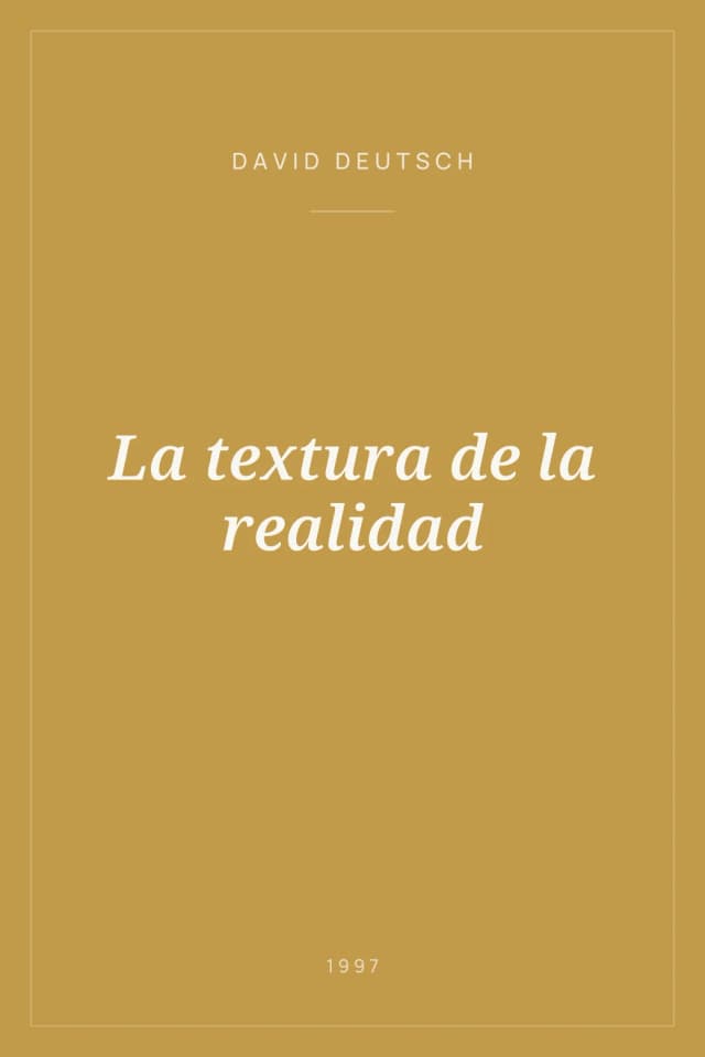 Portada de La textura de la realidad