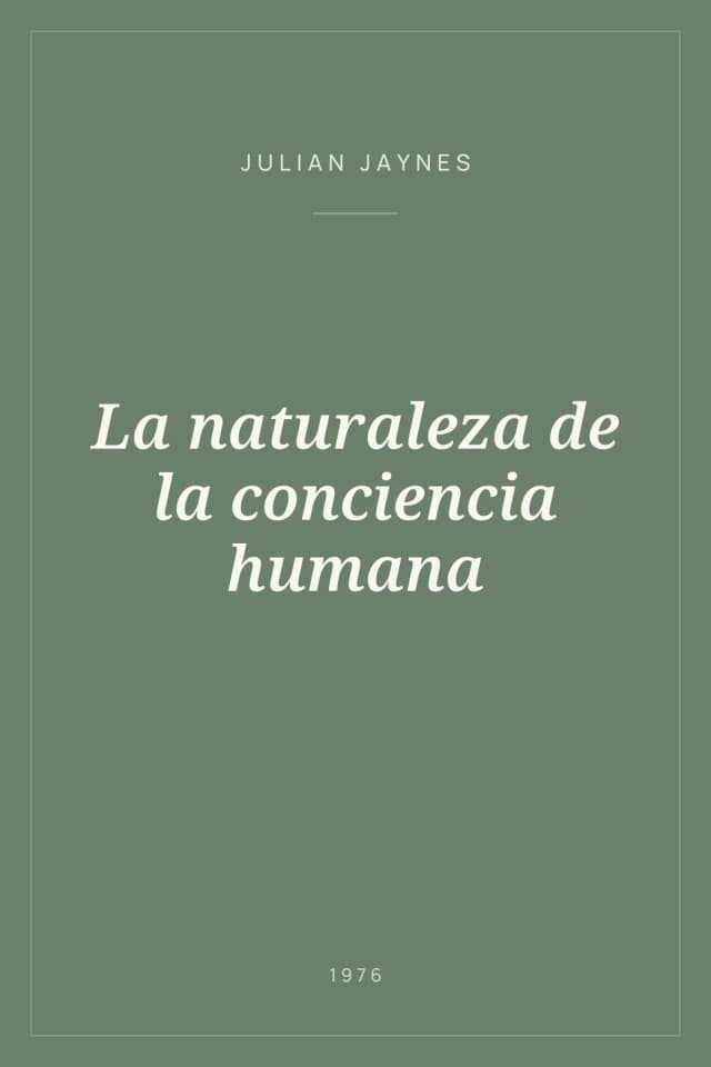 Portada de La naturaleza de la conciencia humana