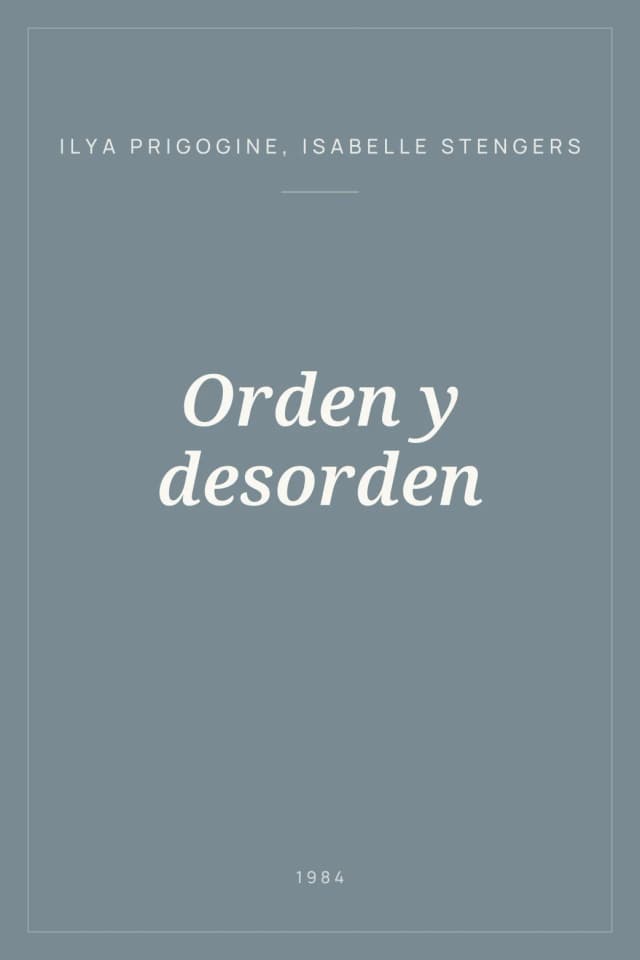 Portada de Orden y desorden