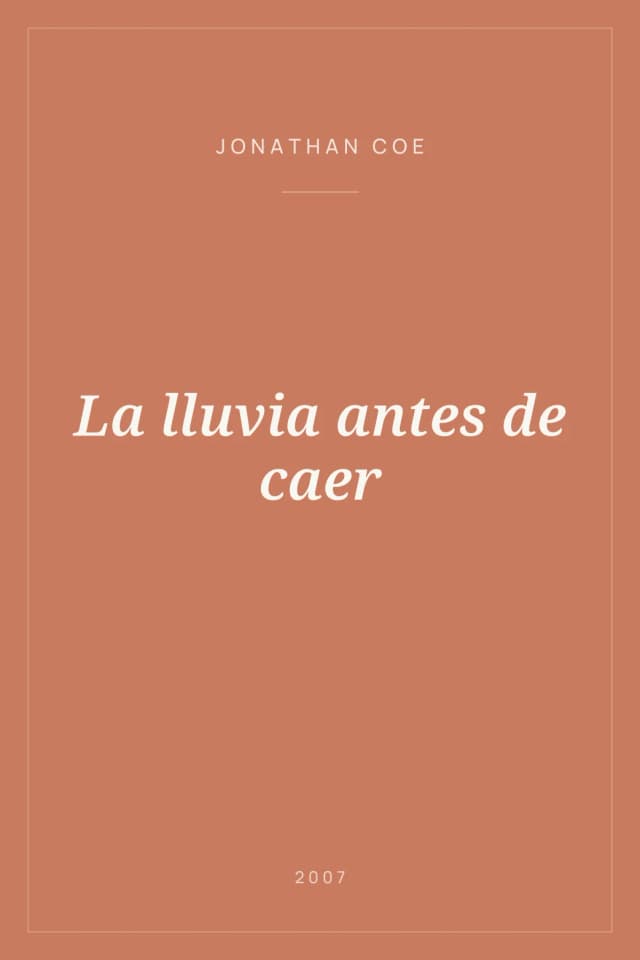 Portada de La lluvia antes de caer