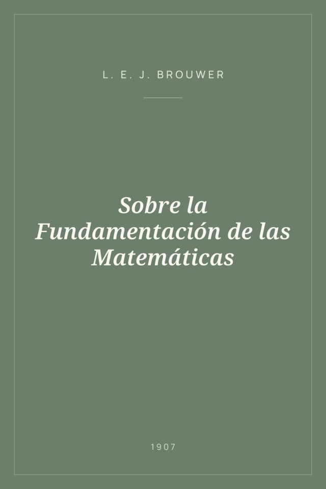 Portada de Sobre la Fundamentación de las Matemáticas