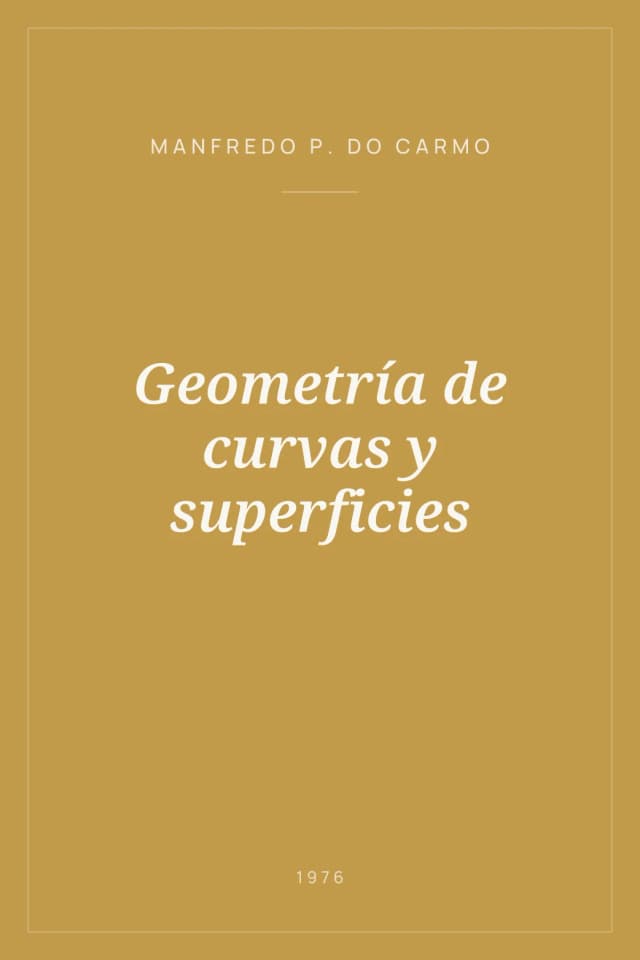 Portada de Geometría de curvas y superficies
