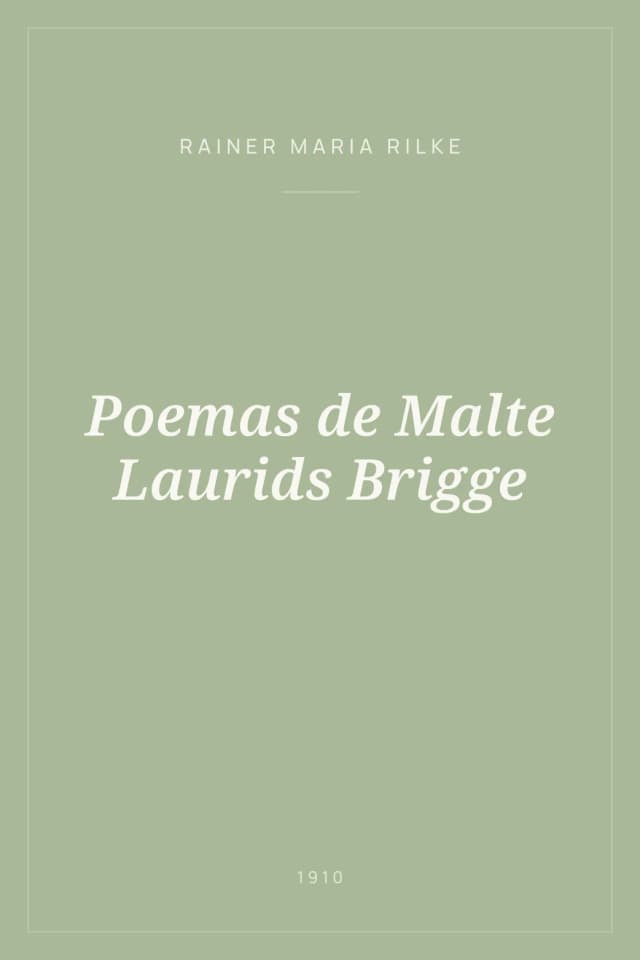 Portada de Poemas de Malte Laurids Brigge