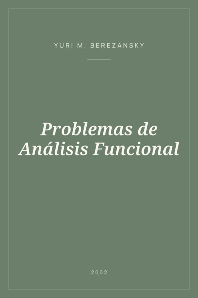 Portada de Problemas de Análisis Funcional