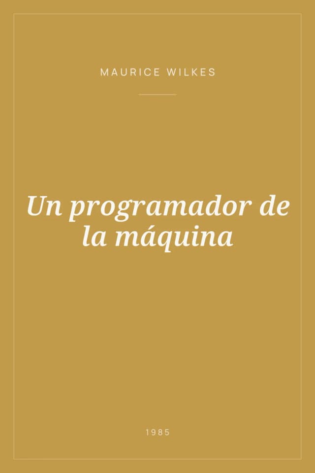 Portada de Un programador de la máquina