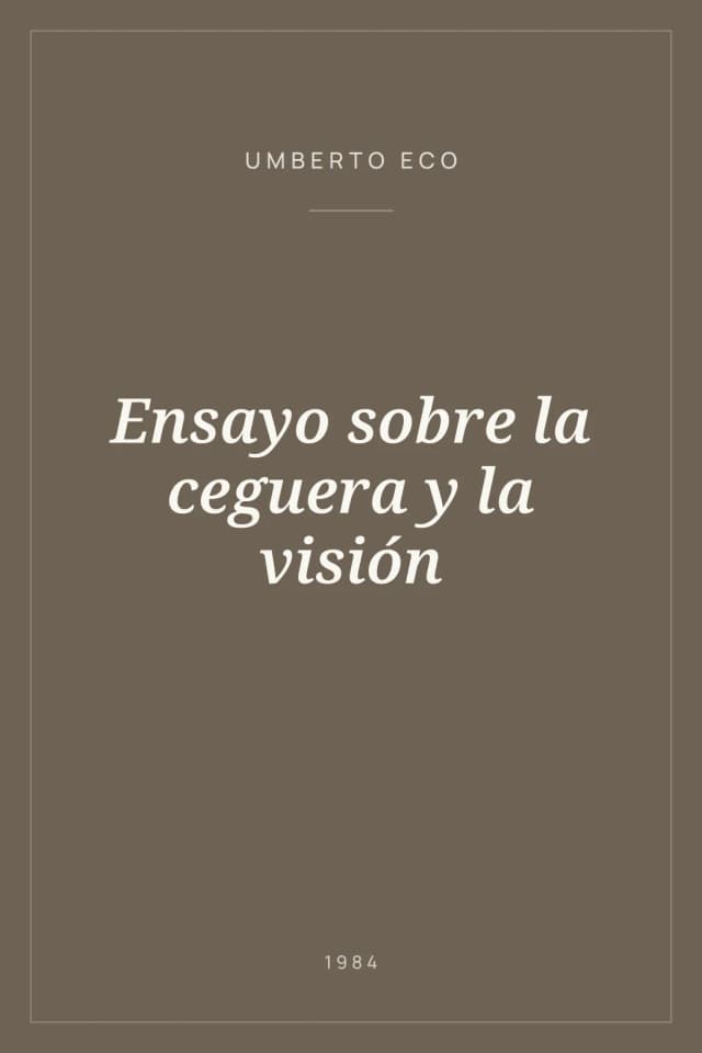 Portada de Ensayo sobre la ceguera y la visión