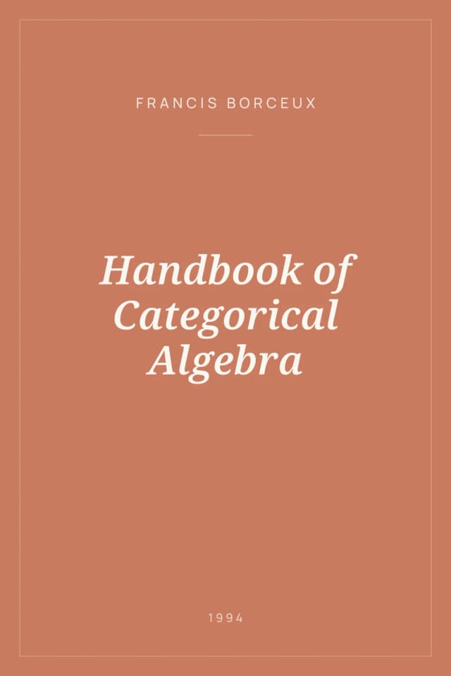 Portada de Handbook of Categorical Algebra
