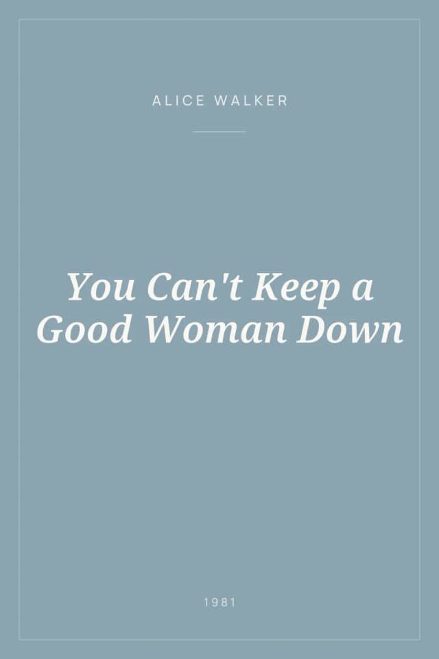 Portada de You Can't Keep a Good Woman Down