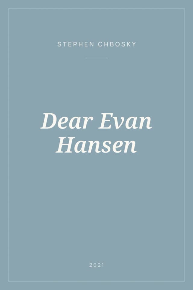 Portada de Dear Evan Hansen