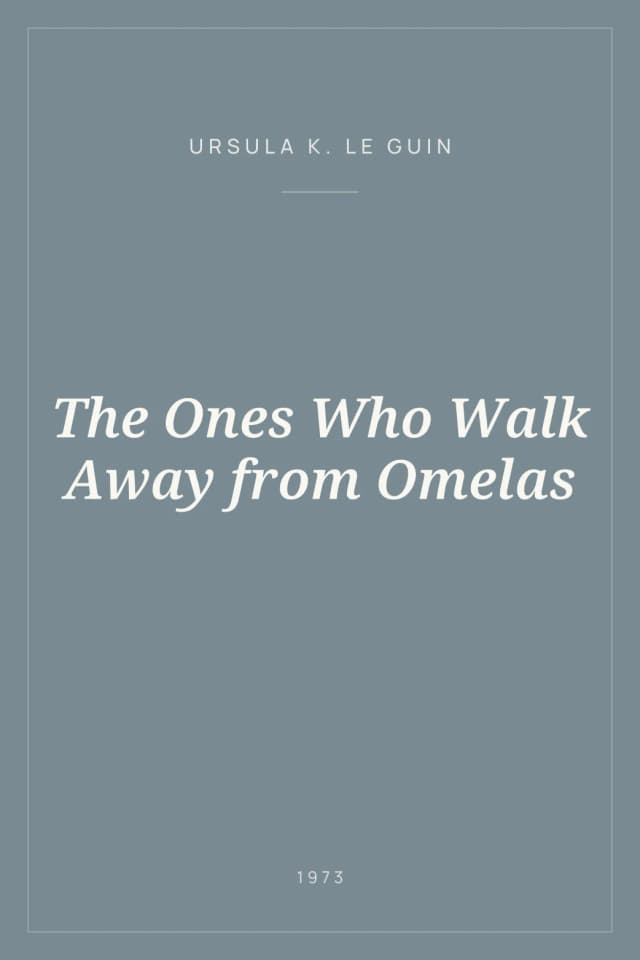 Portada de The Ones Who Walk Away from Omelas