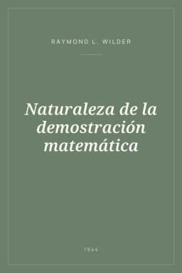 Portada de Naturaleza de la demostración matemática