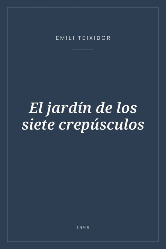 Portada de El jardín de los siete crepúsculos