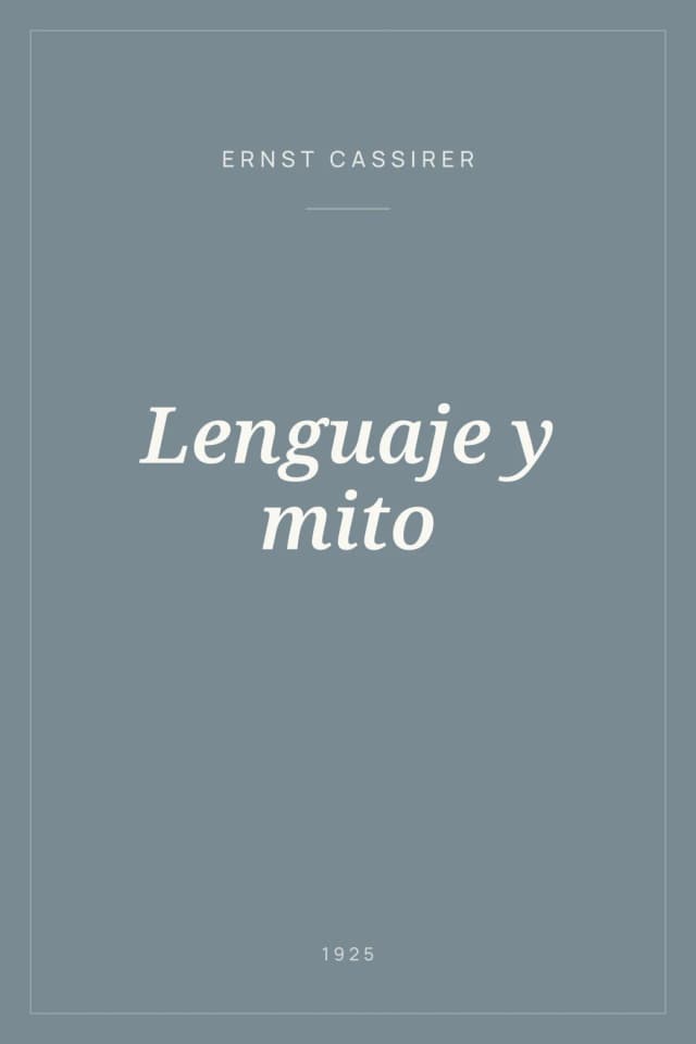 Portada de Lenguaje y mito