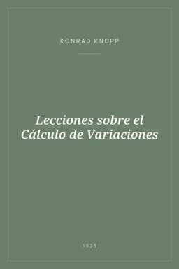 Portada de Lecciones sobre el Cálculo de Variaciones
