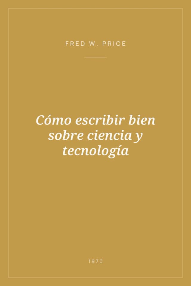 Portada de Cómo escribir bien sobre ciencia y tecnología