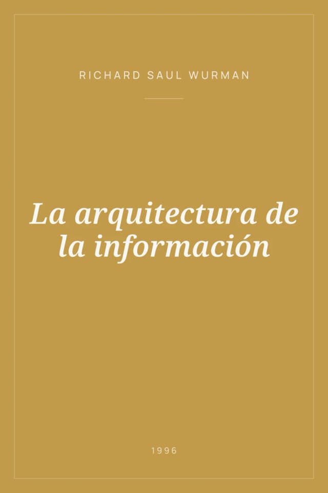 Portada de La arquitectura de la información