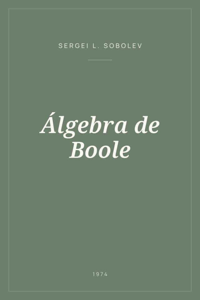 Portada de Álgebra de Boole