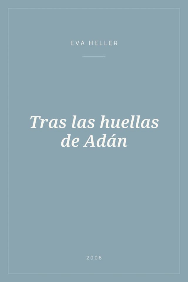 Portada de Tras las huellas de Adán