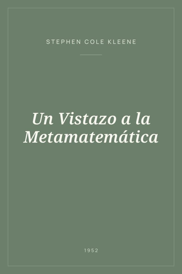 Portada de Un Vistazo a la Metamatemática