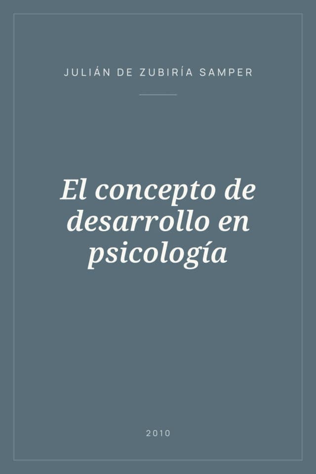 Portada de El concepto de desarrollo en psicología