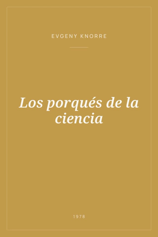 Portada de Los porqués de la ciencia