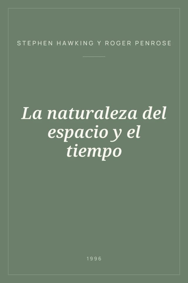 Portada de La naturaleza del espacio y el tiempo