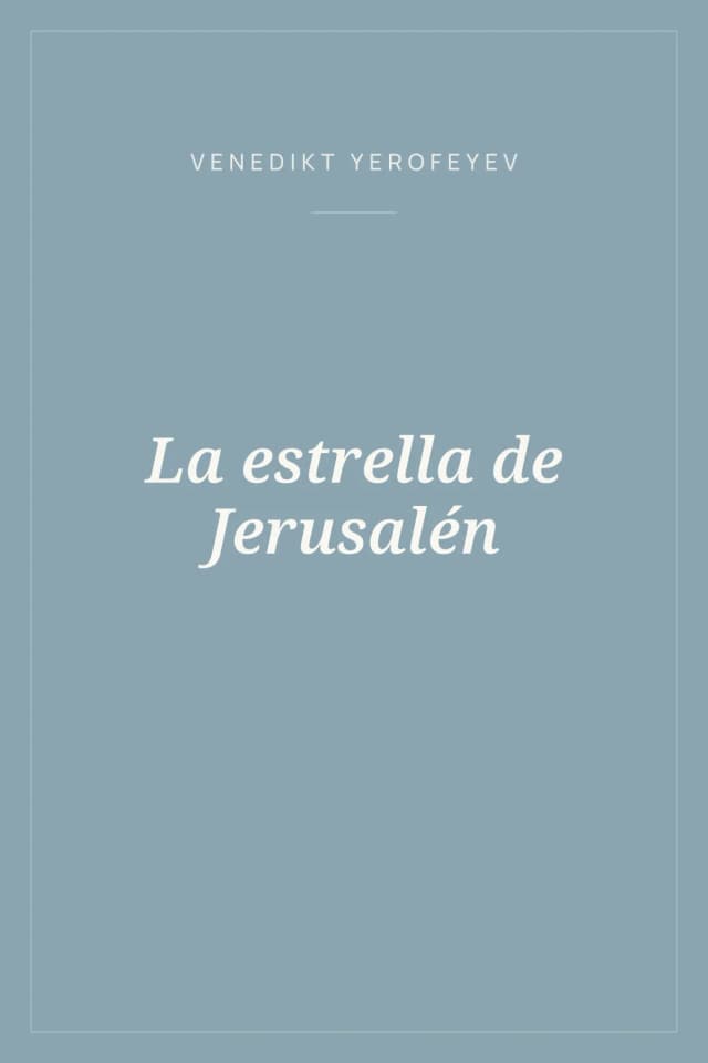 Portada de La estrella de Jerusalén