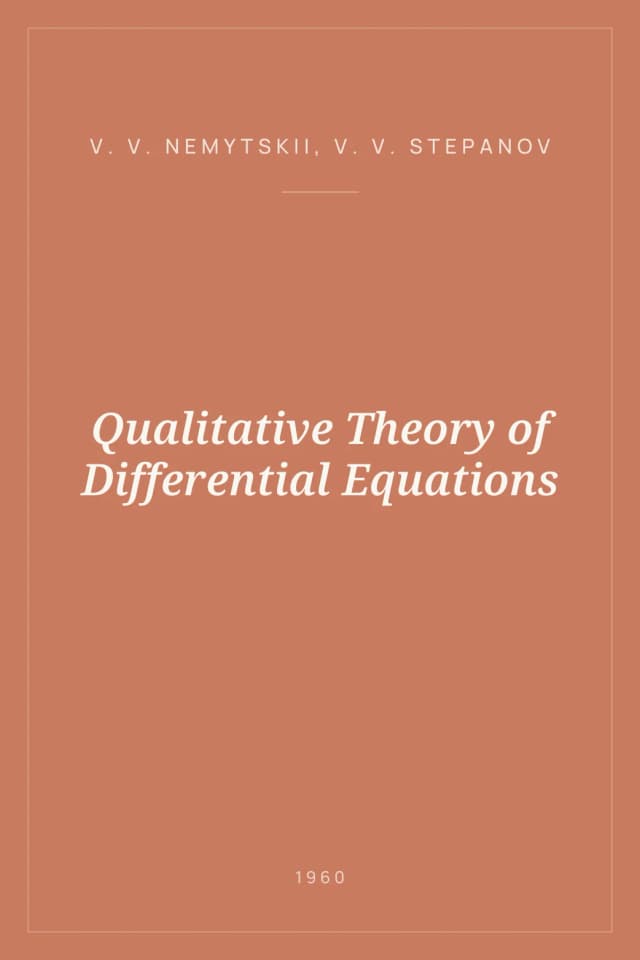 Portada de Qualitative Theory of Differential Equations