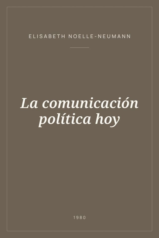 Portada de La comunicación política hoy