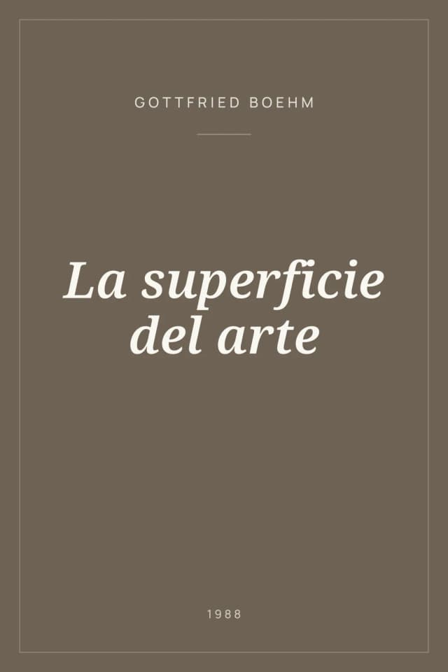 Portada de La superficie del arte