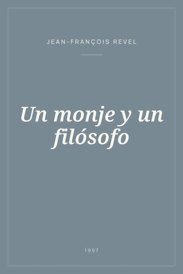 Portada de Un monje y un filósofo