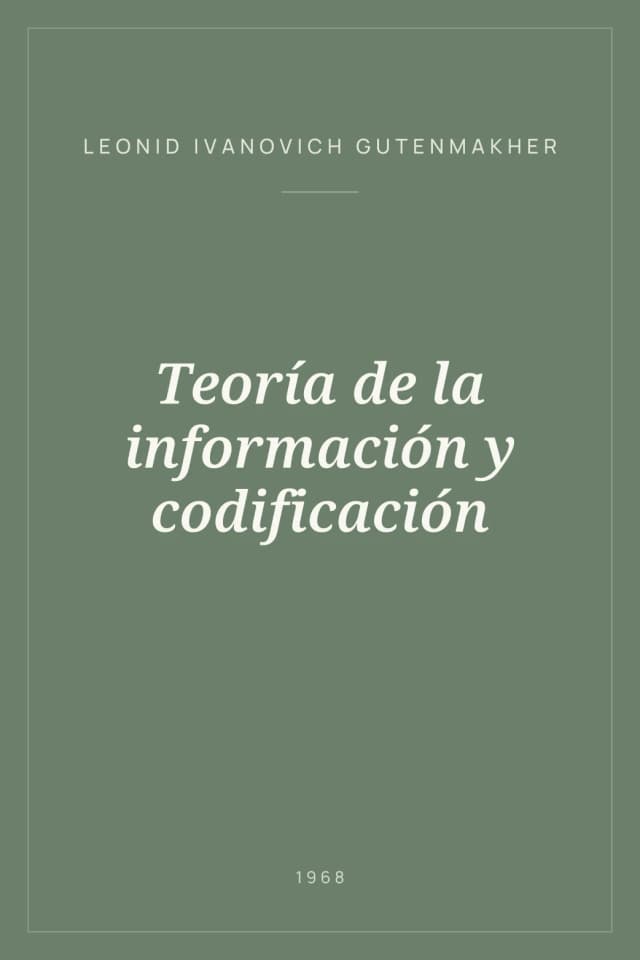 Portada de Teoría de la información y codificación