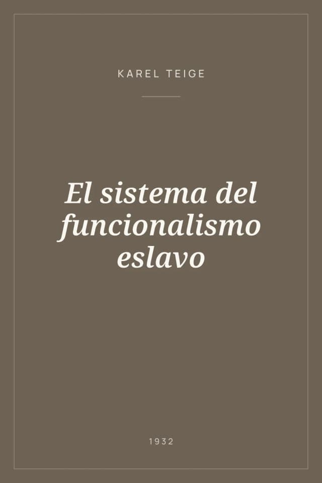 Portada de El sistema del funcionalismo eslavo