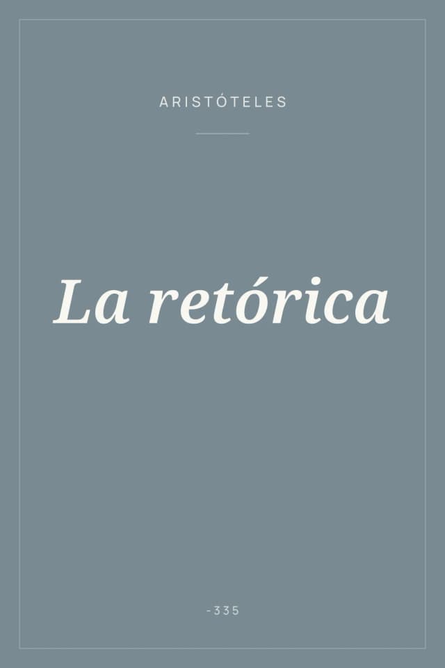 Portada de La retórica