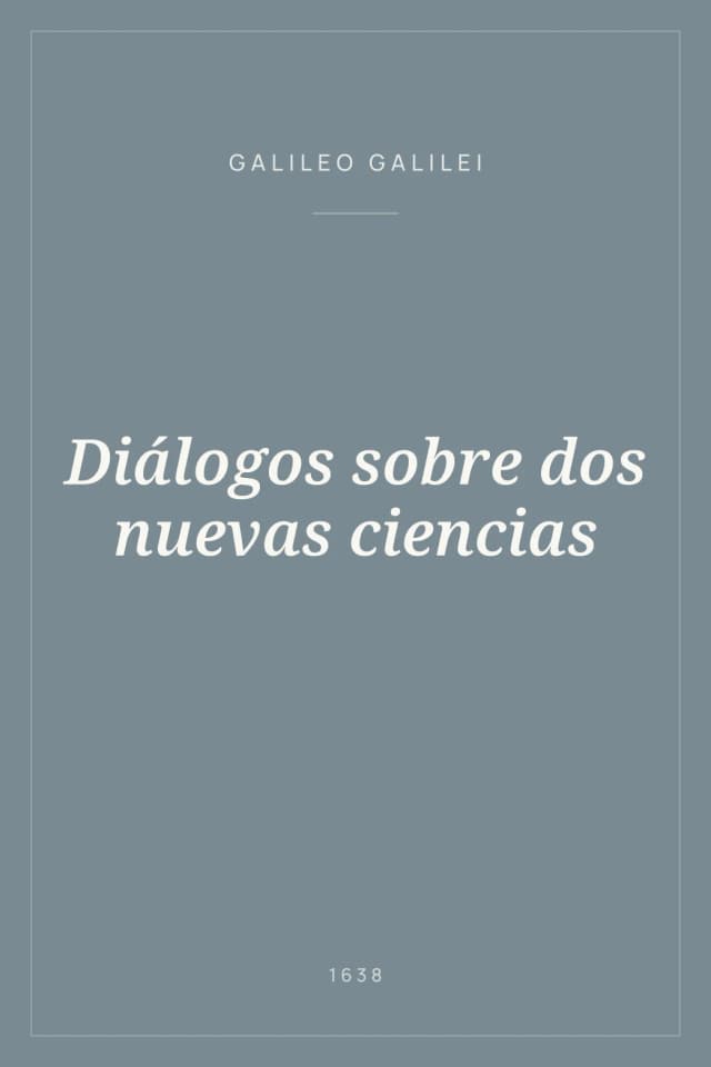 Portada de Diálogos sobre dos nuevas ciencias