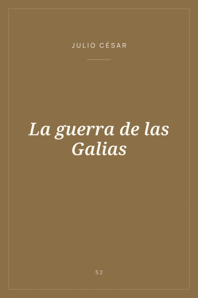 Portada de La guerra de las Galias