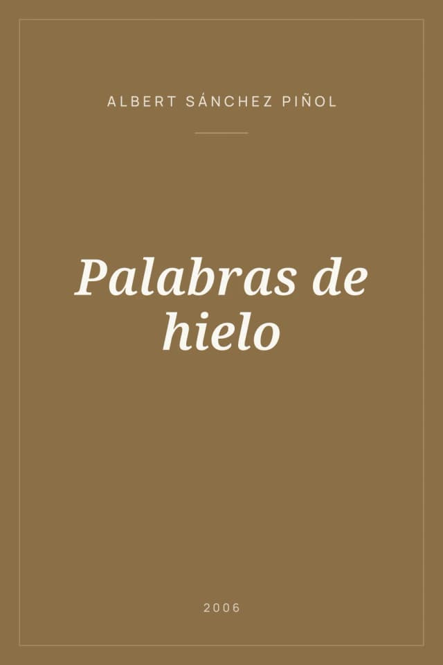 Portada de Palabras de hielo