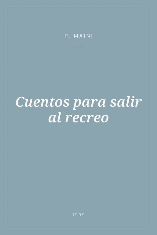 Portada de Cuentos para salir al recreo