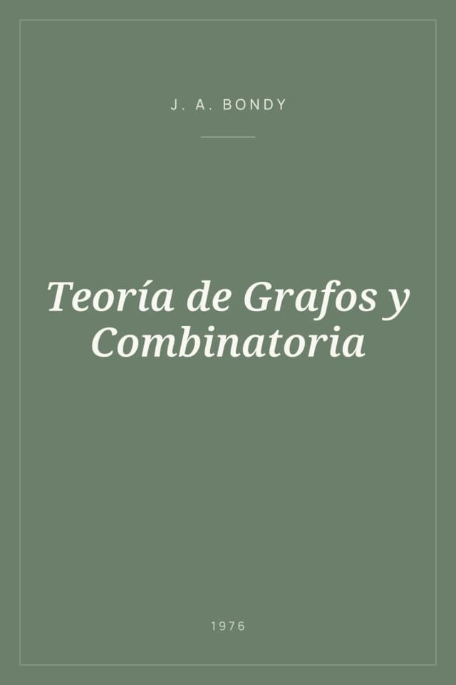 Portada de Teoría de Grafos y Combinatoria