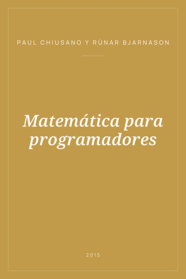 Portada de Matemática para programadores