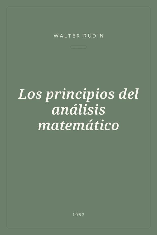 Portada de Los principios del análisis matemático