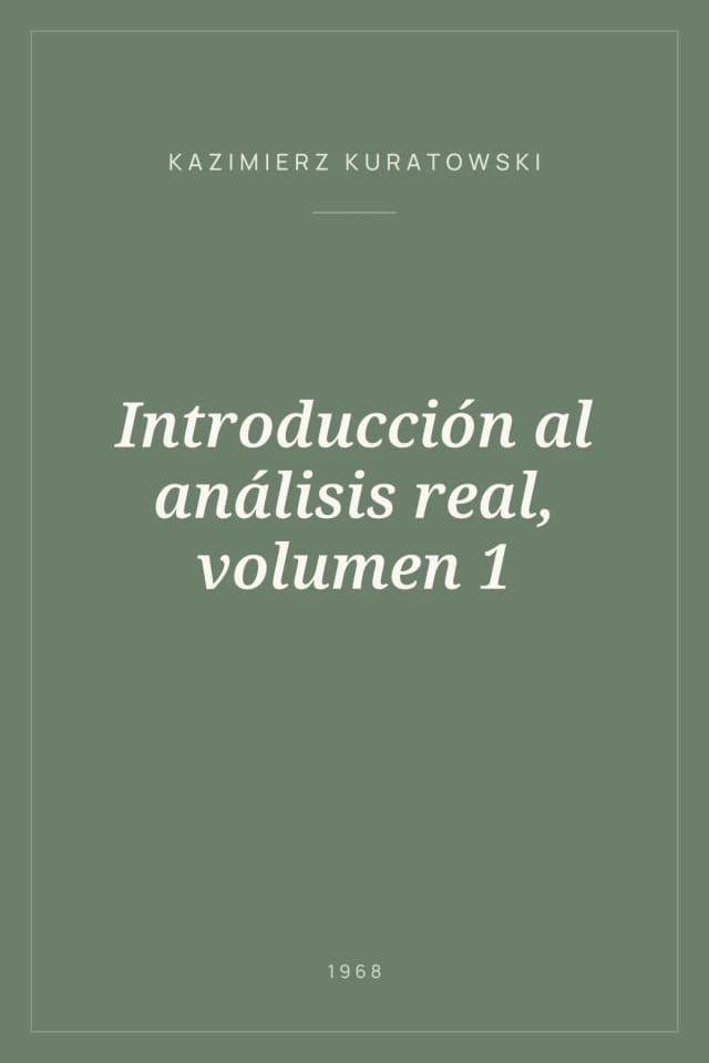 Portada de Introducción al análisis real, volumen 1