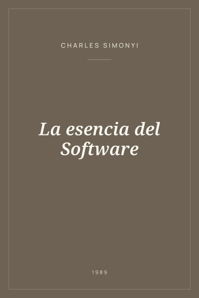 Portada de La esencia del Software