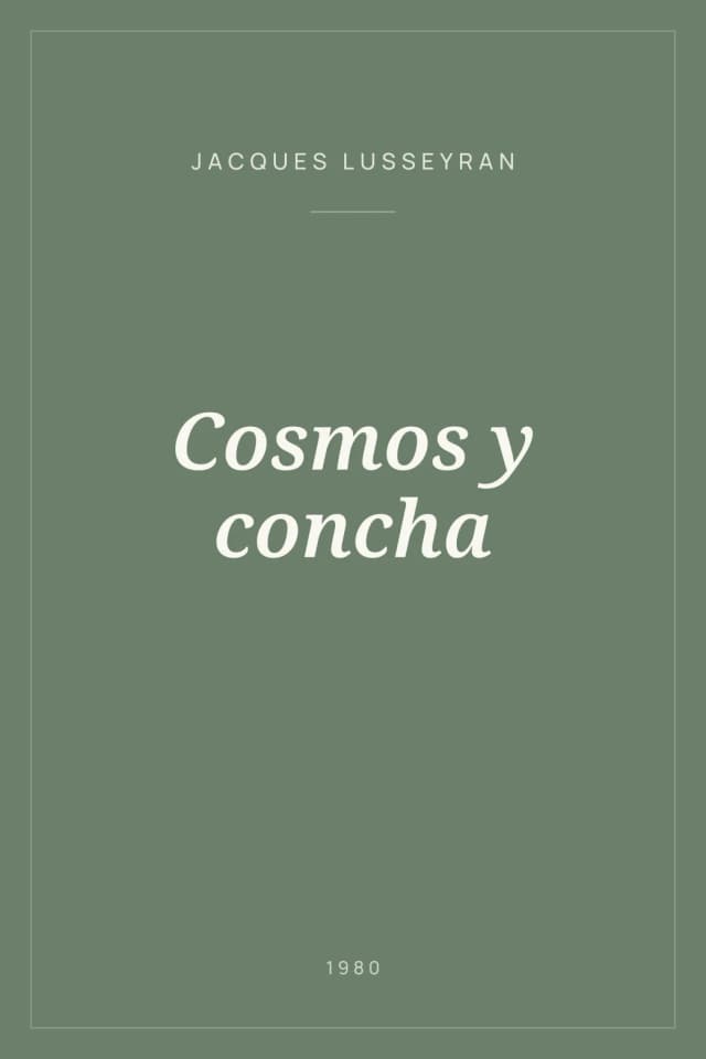 Portada de Cosmos y concha