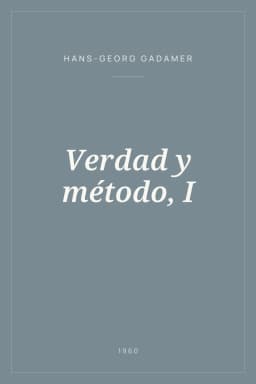 Portada de Verdad y método, I