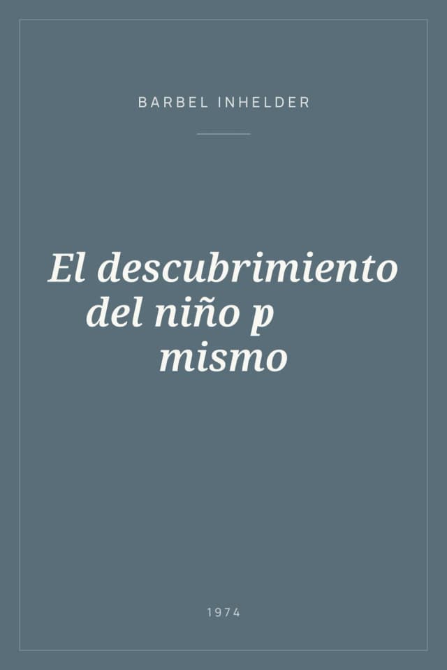 Portada de El descubrimiento del niño por sí mismo